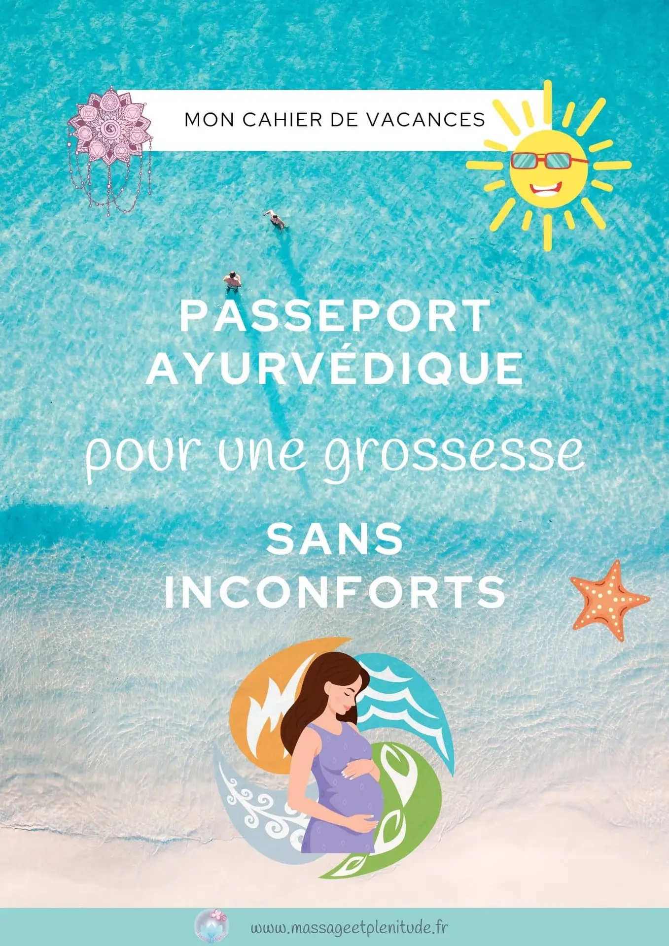 Couverture cahier de vacances grossesse - massage et plenitude